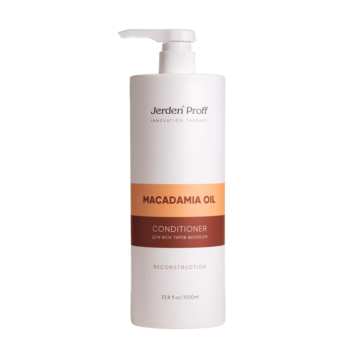 Кондиціонер Jerden Proff Macadamia Oil Re-Consstruction Conditioner для всіх типів волосся, з олією макадамії, 1 л